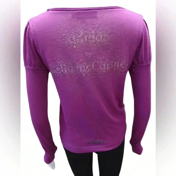 Adidas By Stella McCartney Long Sleeve Top  With Rhinestones Size Small - Picture 4 of 10